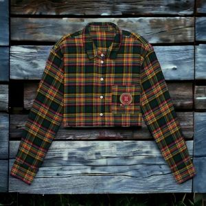 💣💣TIED UP TARTAN RAW HEM PJ SHIRT PINK CANTERBURY PLAID SZ 2X